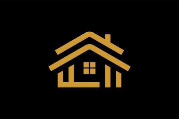 Home line logo design vector. House illustration sign.