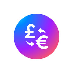 Exchange Pound to Euro - Sticker
