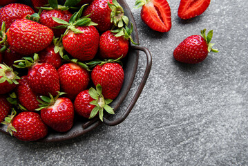 Fresh ripe delicious strawberries