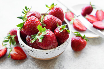 Fresh ripe delicious strawberries