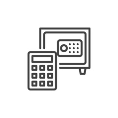 Deposit calculator line icon