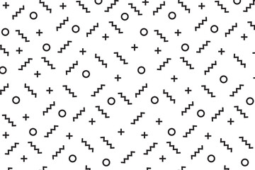 Memphis abstract pattern on white background. Eps10 vector