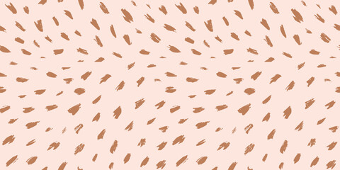 Brush stroke hand painted seamless pattern. Vector animal skin print. Fashion stylish organic texture