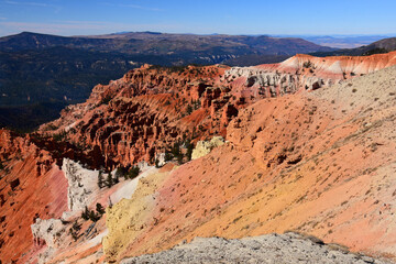 the spectacularly-colored and eroded canyons of cedar breaks national monument  in southwestern utah, near brian head