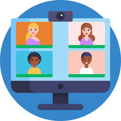 Simple Working from Home Icon.