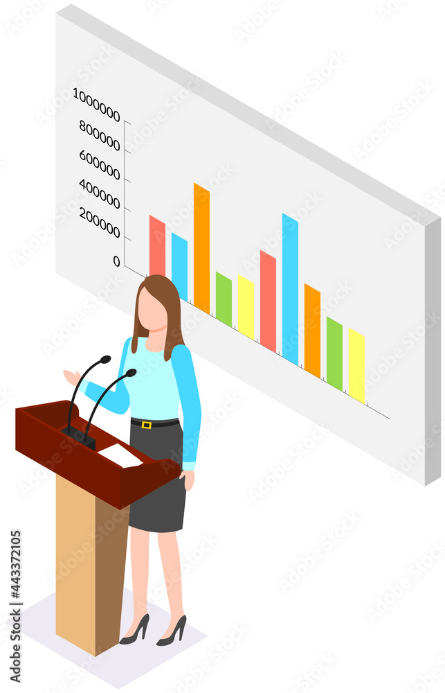 Poster visualize with business analytics. work with statistical data analysis, changing indicators. analyze