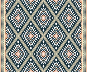 geometric Ethnic Abstract fabric Vector oriental pattern illustration retro embroidery repeating texture 
