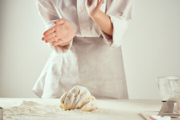 Obraz na płótnie Canvas DIY dough kneading baking professional homework