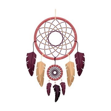recommend clip art: Vector illustration of a dreamcather in boho style. Mystical interiors.
