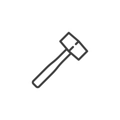Sledgehammer line icon