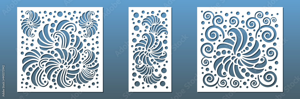 Canvas Prints laser cut card background or panels for home decor. cnc cut stencil. paper craft, wall art, room div