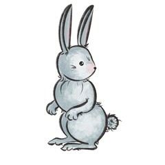 rabbit forest on a white background 