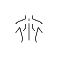 Good posture line icon