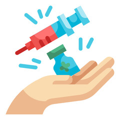 Obraz premium vaccine flat icon