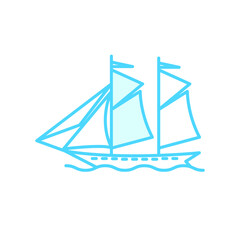 Illustration Vector graphic of wind ship icon template