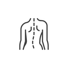 Bad posture line icon