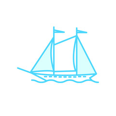 Illustration Vector graphic of wind ship icon template