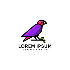 Geometric bird logo