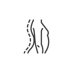 Side posture position line icon