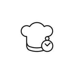 Chefs hat and timer for cooking