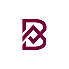 Logo Initial Letter B and A. Abstract ,emblems, design. concepts, logos, logotypes, elements.