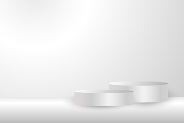 White Stage On Background. Vector Illustration