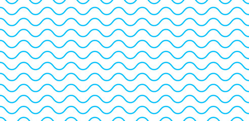 Wave pattern seamless abstract background. Stripes wave pattern white and blue colors for summer vector design