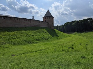 old castle in the village of the country velikiy novgorod russia kremlin