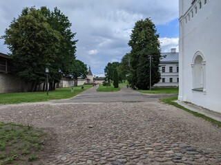 old castle in the village of the country pskov russia ancient tower 