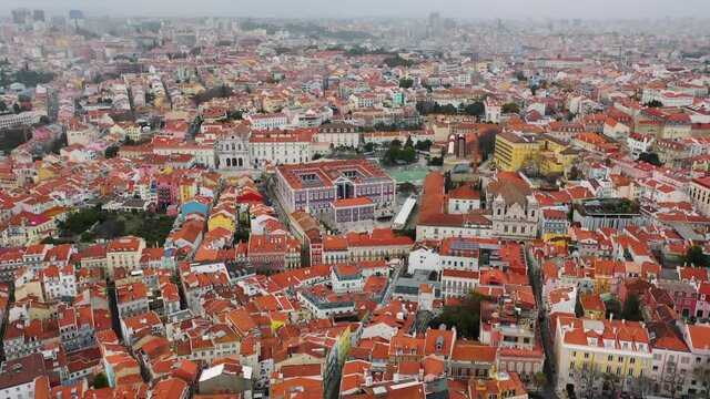 Aerial view of the city Portugal lisbon
