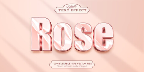 Rose Gold text, editable text effect
