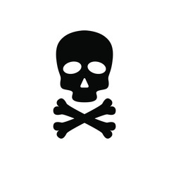Crossbones icon vector graphic illustration