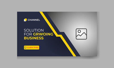 attractive video thumbnail design for growing business.