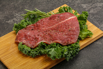 Raw beef steak for grill