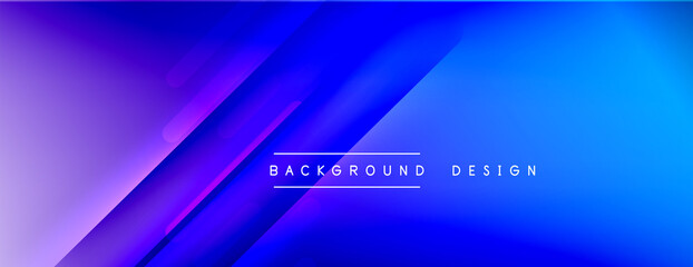 Fototapeta premium Dynamic lines abstract background. 3D shadow effects and fluid gradients. Modern overlapping forms