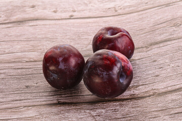 Ripe and sweet purple plum