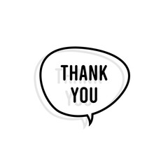 Thank you speech bubble illustration