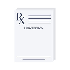 Rx form, prescription, medical paper document with medications. Realistic form of doctor's recipe template with pills. Healthcare concept, rx blank, pharmacy, clinic, hospital page.Vector illustration © TaMih