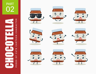 Mascot images of the Chocolate Jam. Second set. Vector Illustration