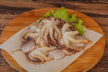Raw seafood - octopus for cooking