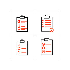 checklist icon. checklist set symbol vector elements for infographic web.