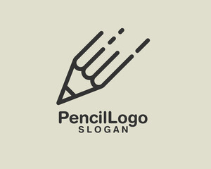 pencil logo vector simple design template