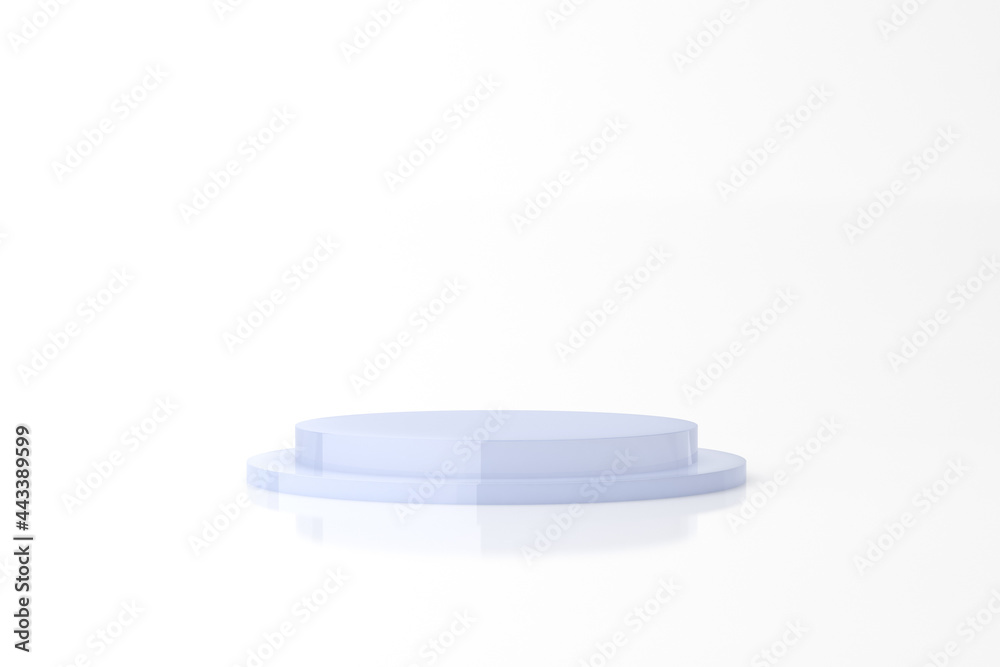 Poster mockup of abstract geometry podium, minimal, product presentation. 3d rendering.