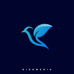 Colorful bird logo design