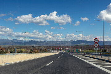 The Tripolis-Sparti national road (Greece, Peloponnese).
