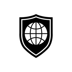 Shield icon, logo isolated on a white background