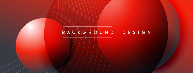 Gradient circles with shadows. Vector techno abstract background. Modern overlapping forms wallpaper background, design template