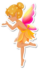 Beautiful fairy cartoon character sticker