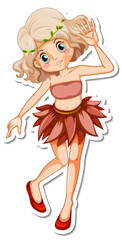 Cute fairy cartoon character sticker