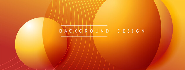 Gradient circles with shadows. Vector techno abstract background. Modern overlapping forms wallpaper background, design template